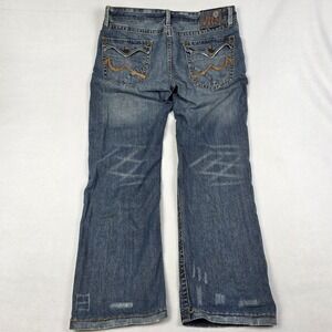 Vintage Y2k Pepe Bootcut Jeans Mens 38x32 Blue Fade Distressed Skater Grunge
